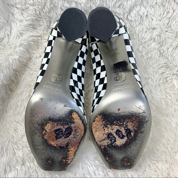 SOLD! Dolce & Gabbana Checkered Square Toe Pumps - Picture 6 of 8